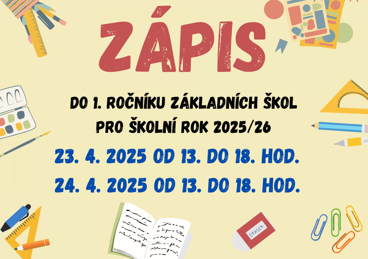 Zápis do 1. ročníku